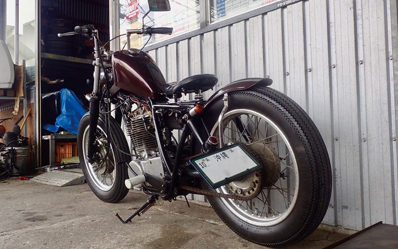 SR400スラッシュカットマフラー1JRボバーカフェレーサーチョッパー